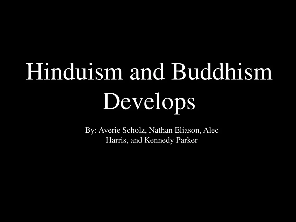 hinduism and buddhism develops