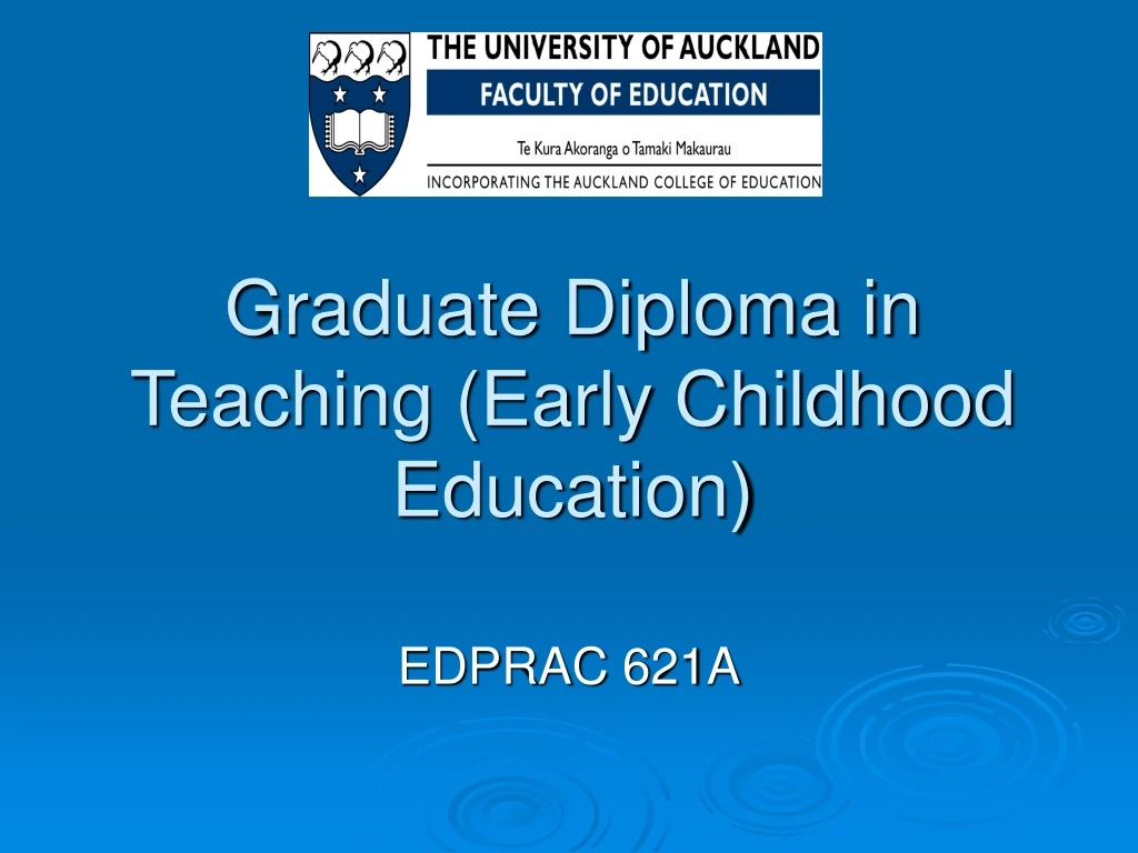 graduate diploma in teaching early childhood education