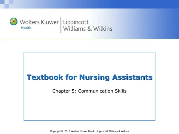 Textbook for Nursing Assistants