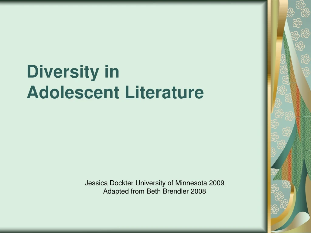 diversity in adolescent literature