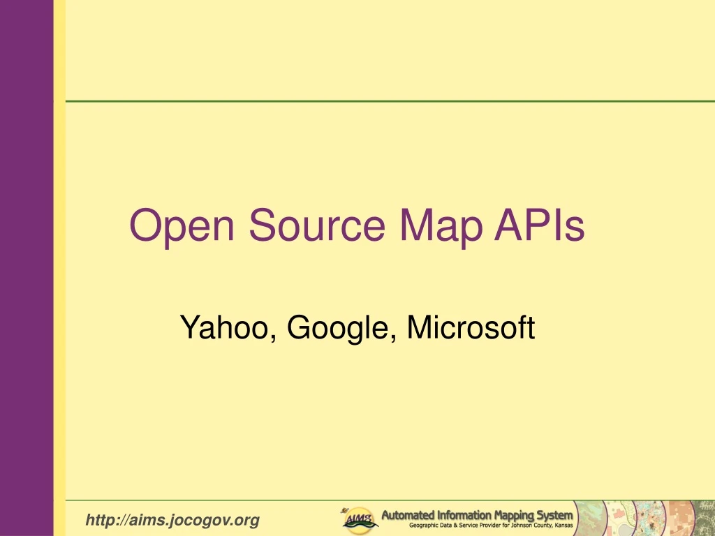 open source map apis