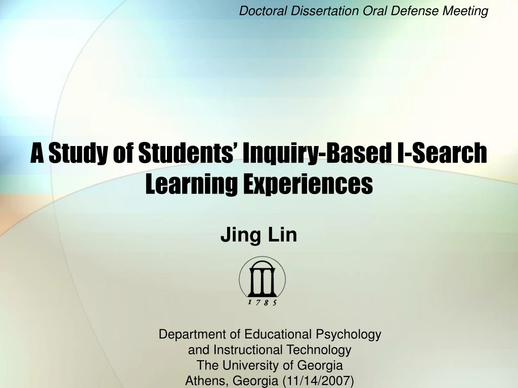 a study of students inquiry based i search learning experiences