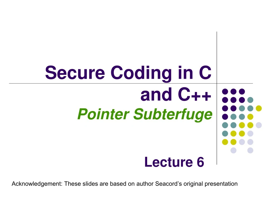secure coding in c and c pointer subterfuge