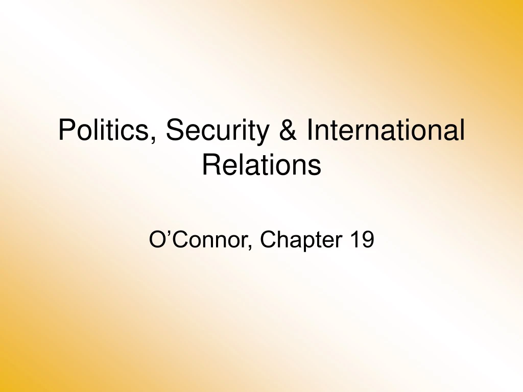 politics security international relations