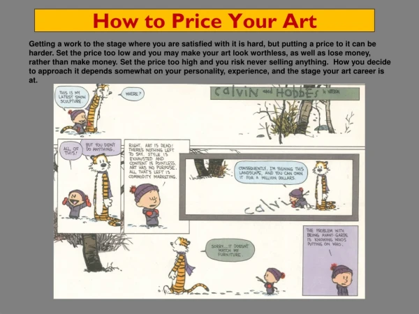 How to Price Your Art