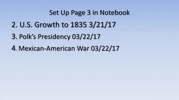 Set Up Page 3 in Notebook