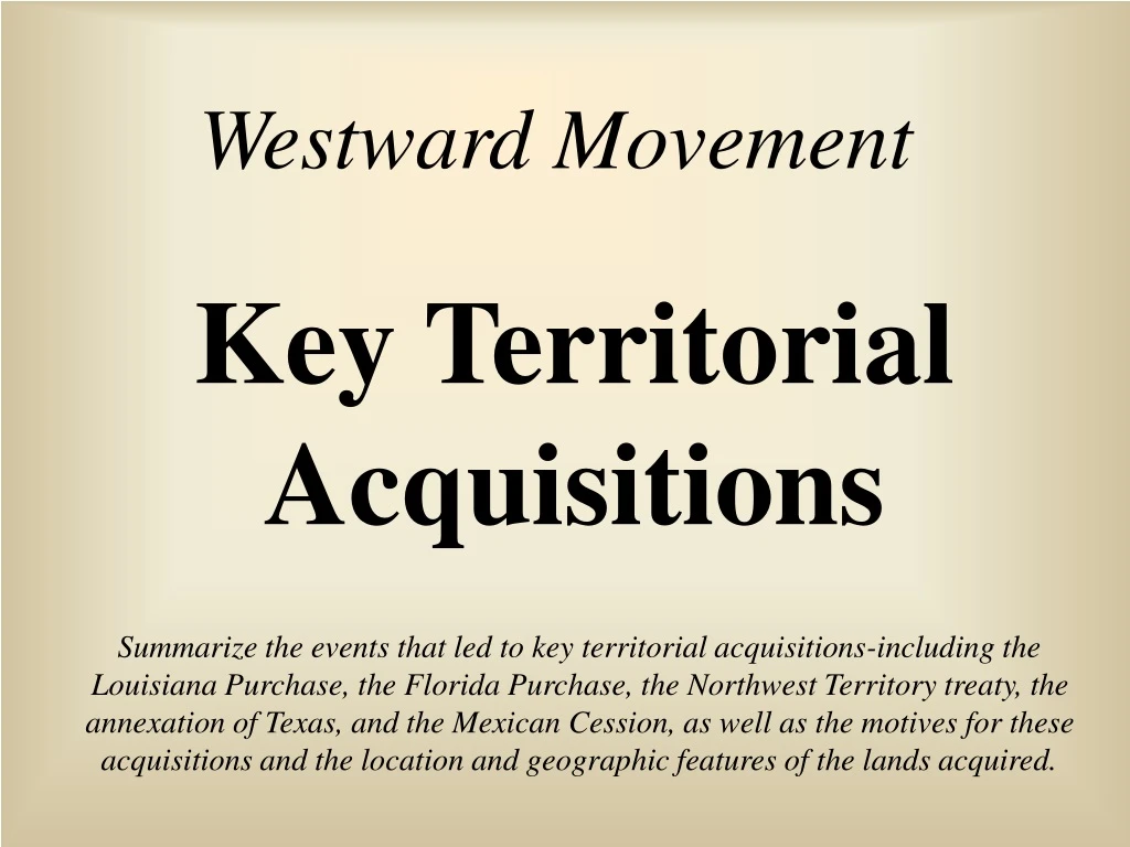 westward movement