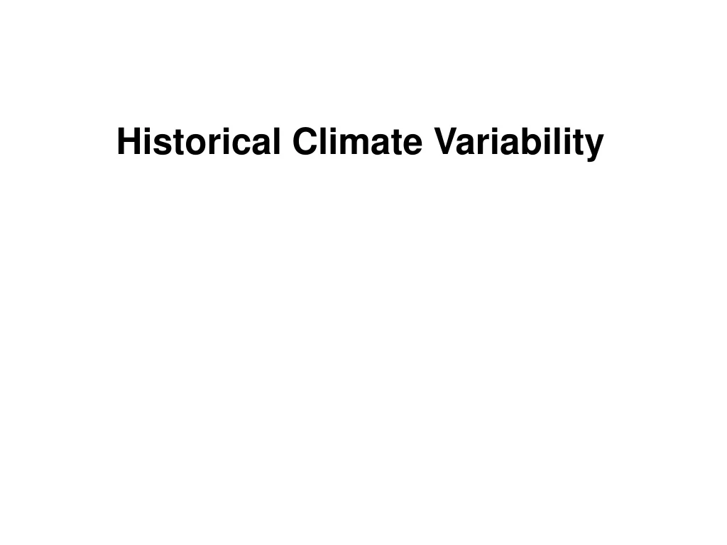 historical climate variability