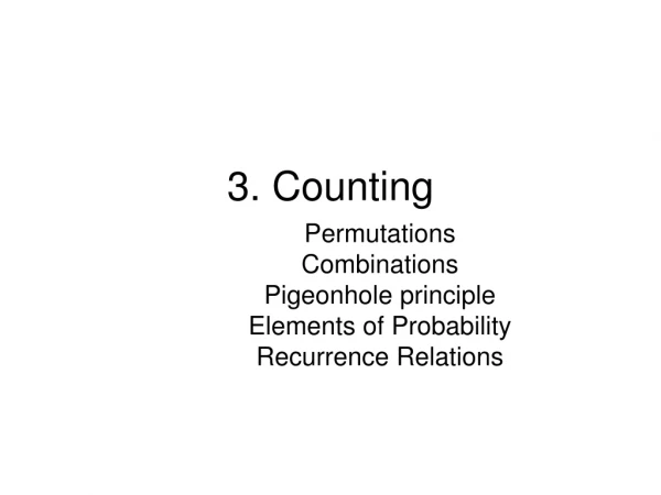 3. Counting