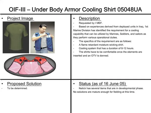 OIF-III Under Body Armor Cooling Shirt 05048UA