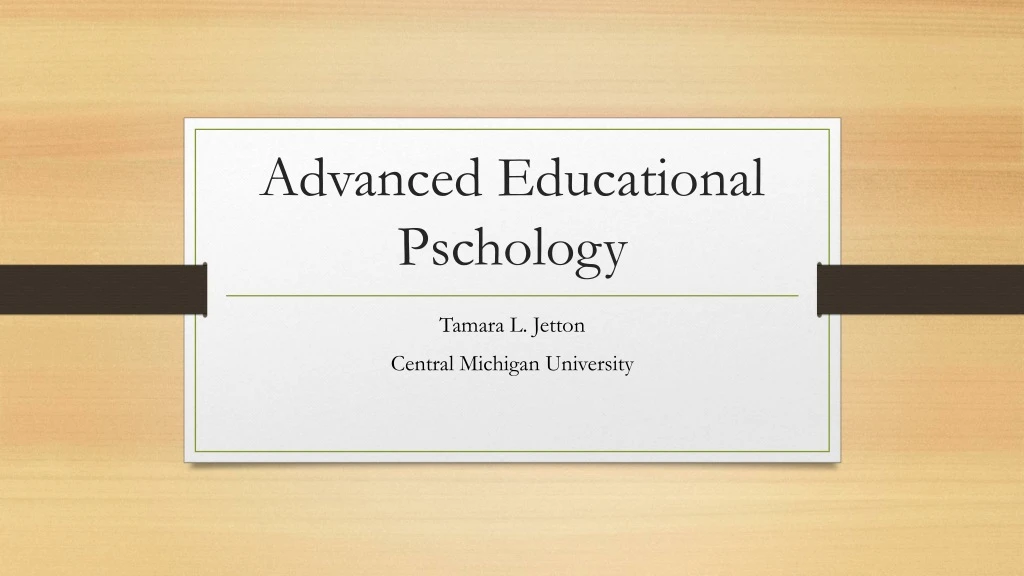 advanced educational pschology