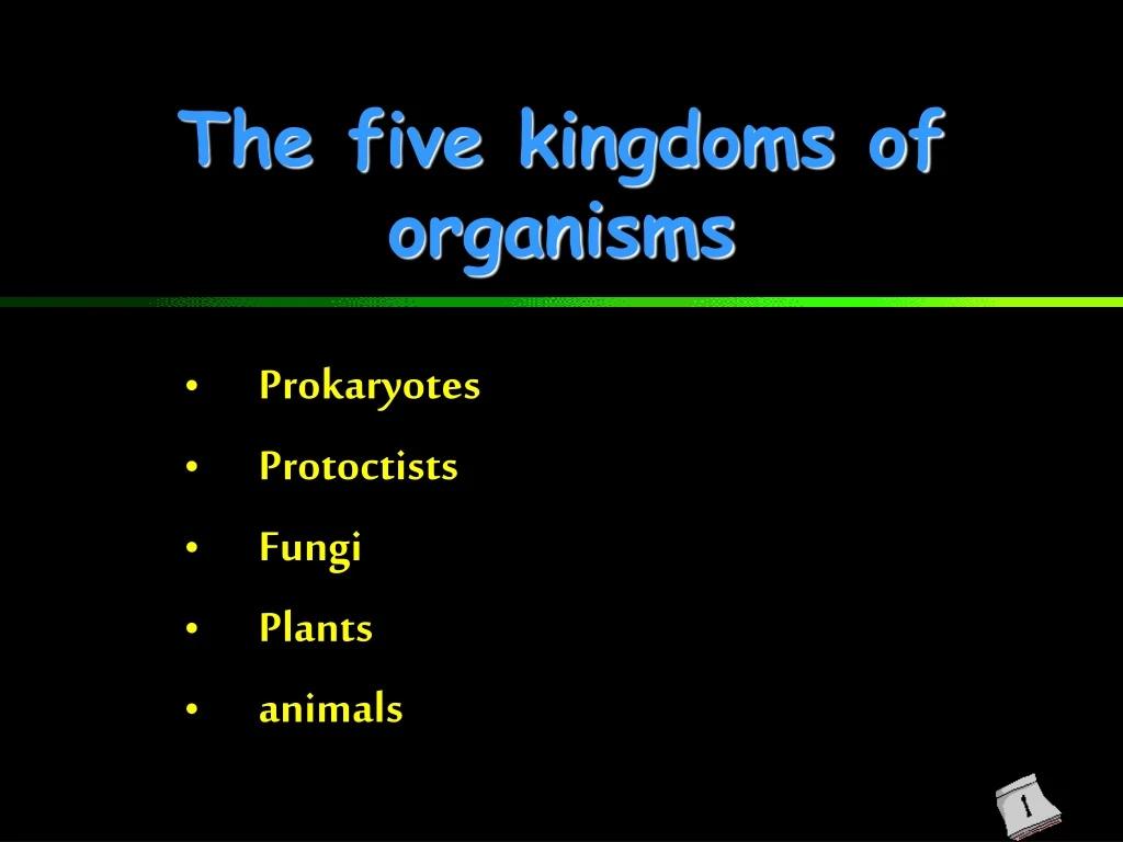 the five kingdoms of organisms