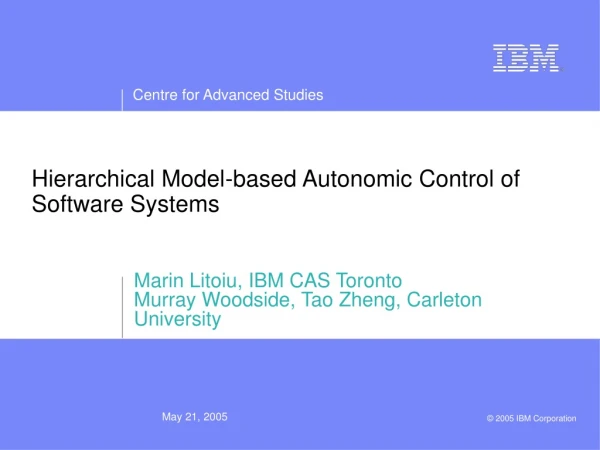 Hierarchical Model-based Autonomic Control of Software Systems