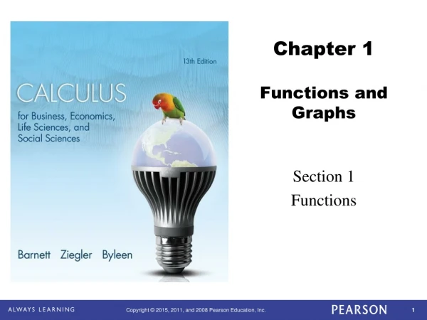 Chapter 1 Functions and Graphs