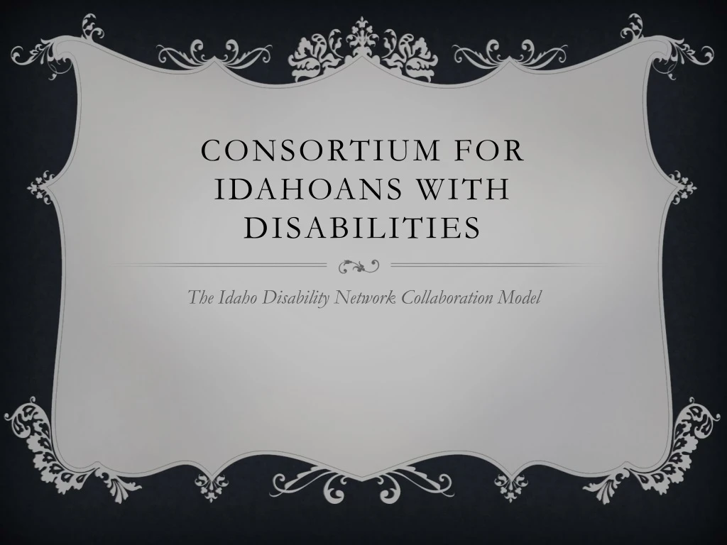 consortium for idahoans with disabilities