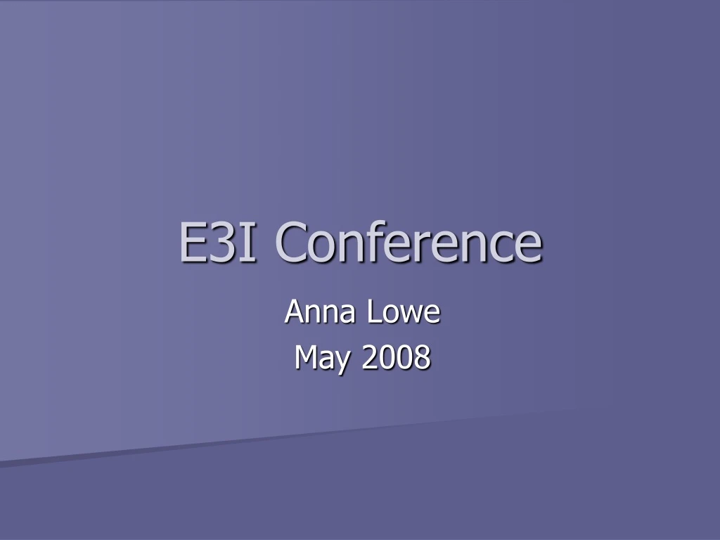 e3i conference