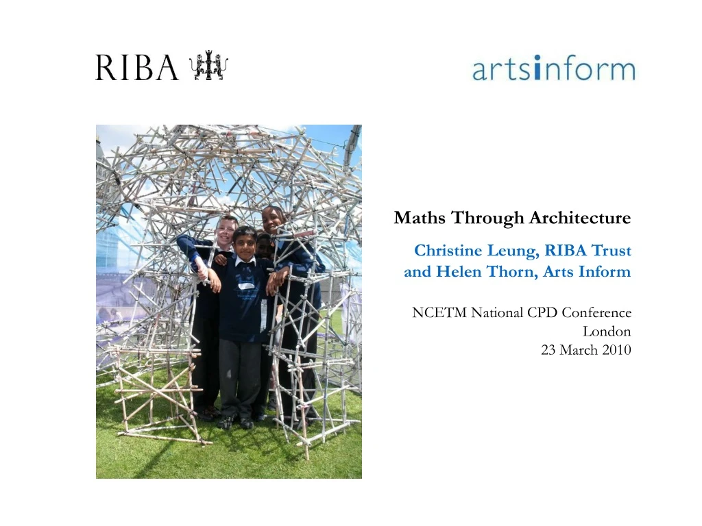 maths through architecture christine leung riba