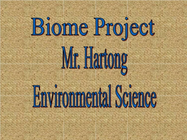 Biome Project