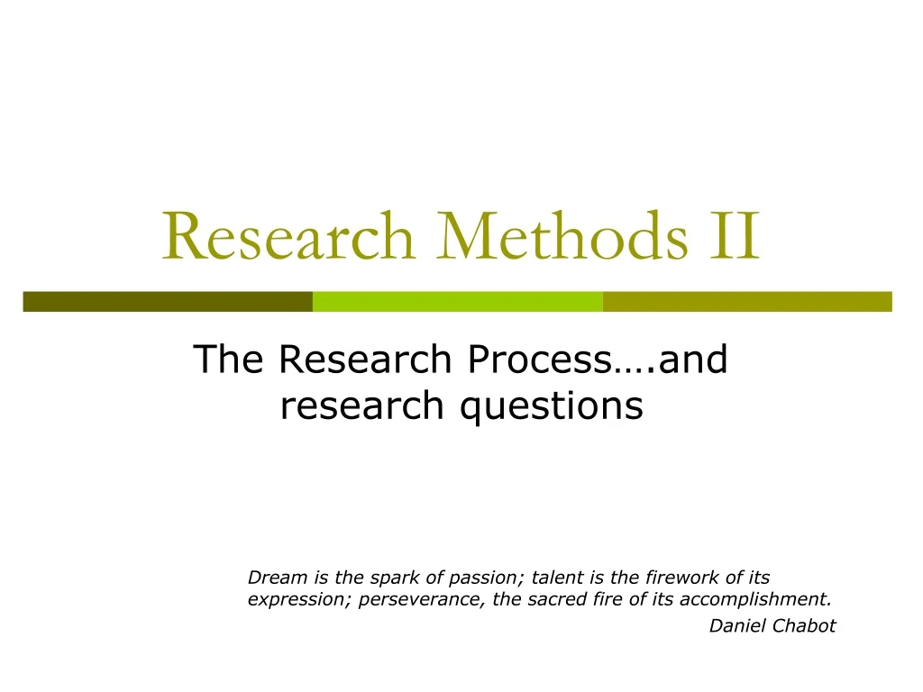 research methods ii