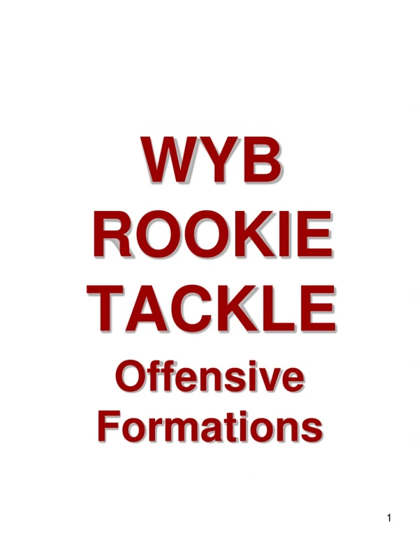 WYB ROOKIE TACKLE