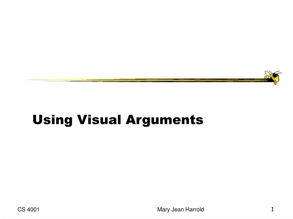 using visual arguments