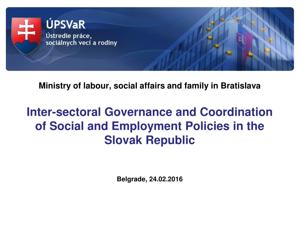 ministry of labour social affairs and family