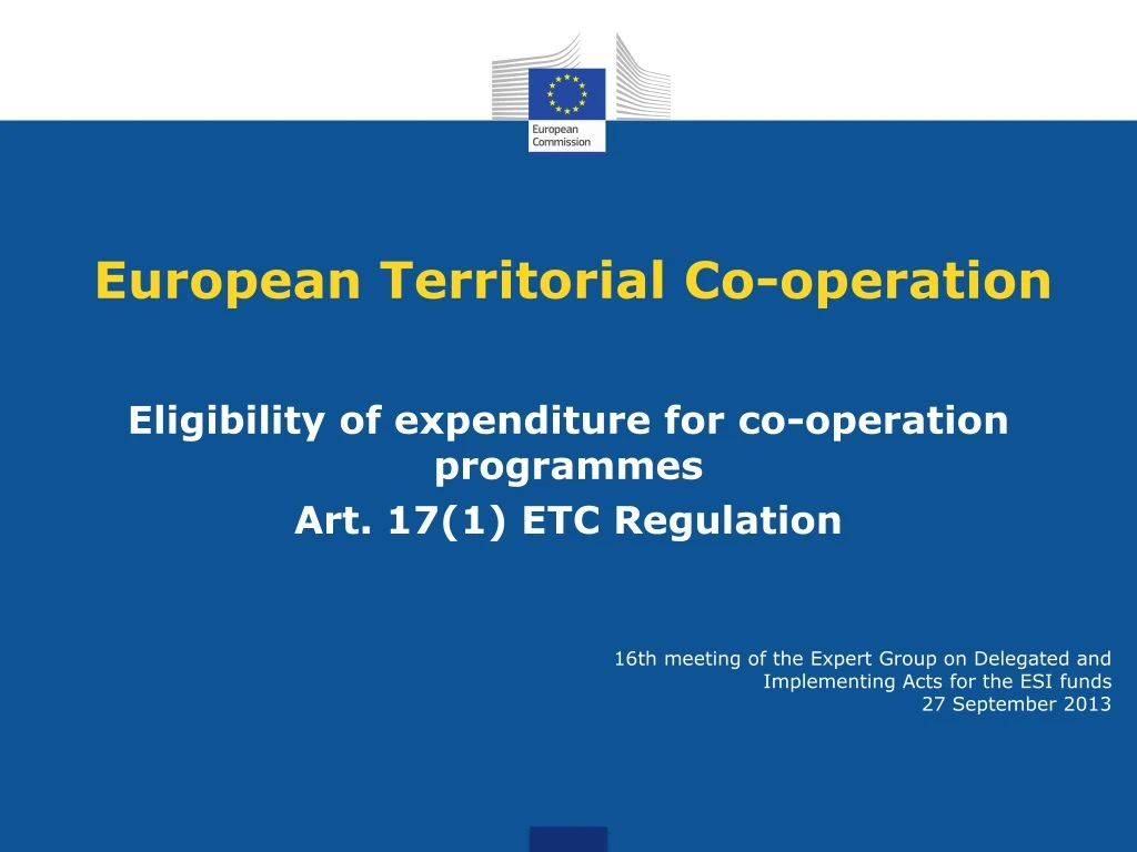 european territorial co operation