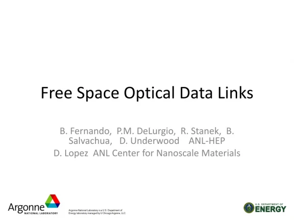Free Space Optical Data Links