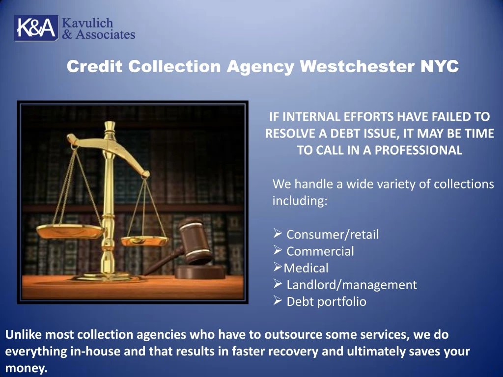 credit collection agency westchester nyc