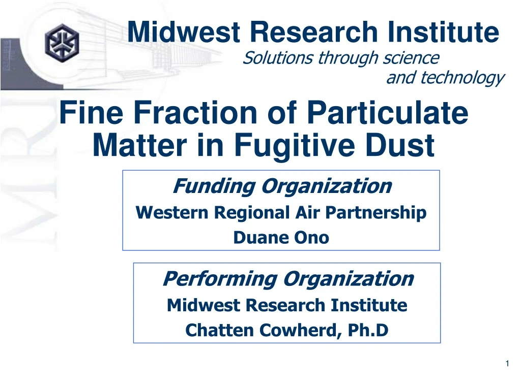 midwest research institute