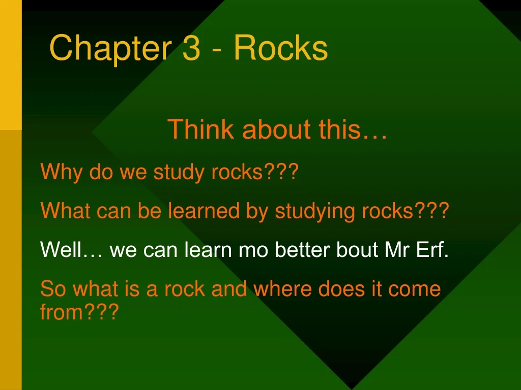 chapter 3 rocks