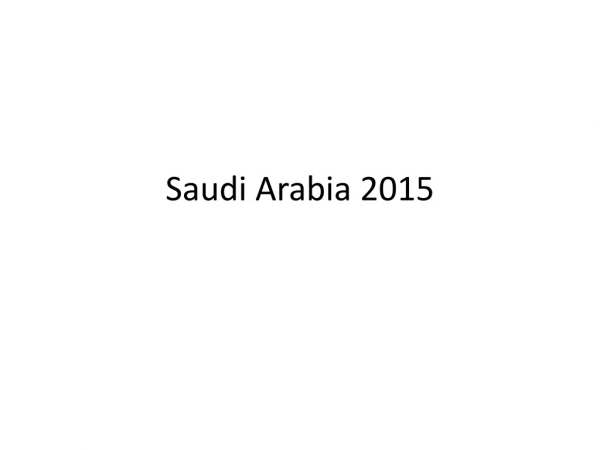 Saudi Arabia 2015