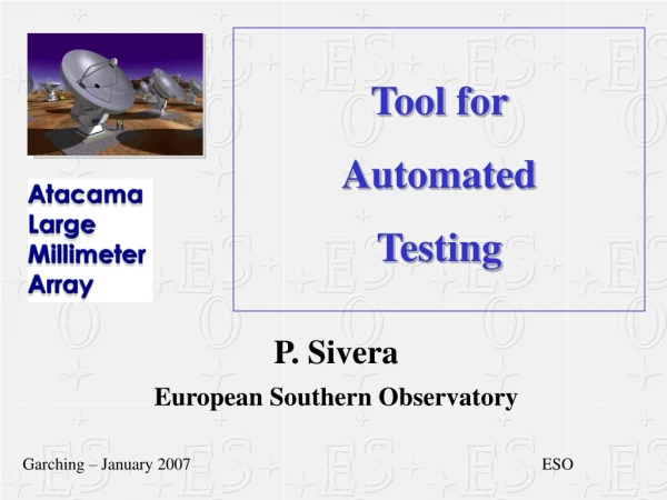 Tool for  Automated  Testing