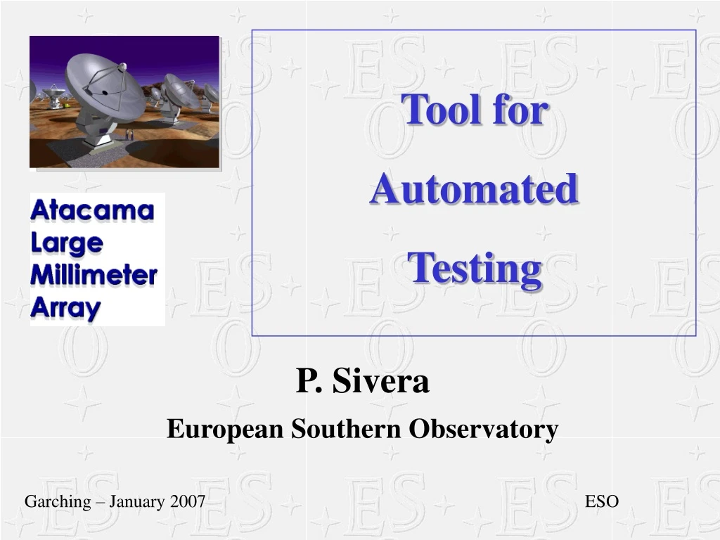 tool for automated testing