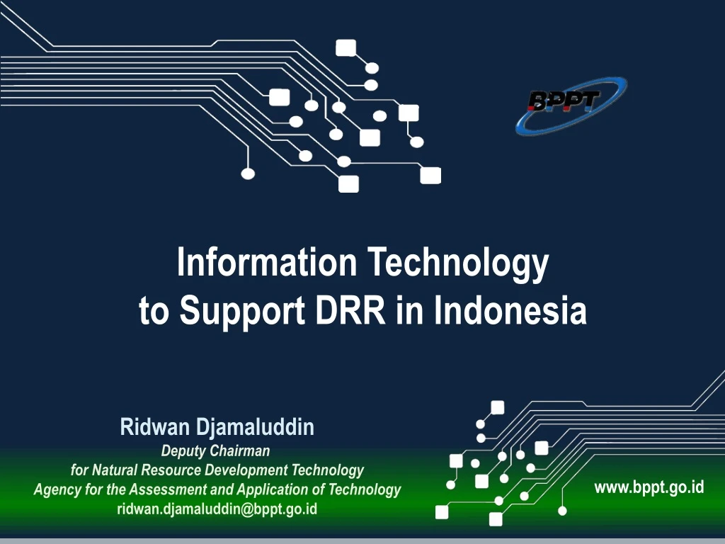 information technology to support drr in indonesia