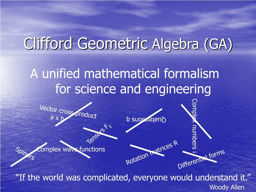 PPT - Clifford Geometric Algebra (GA) PowerPoint Presentation