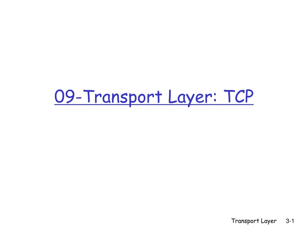 09 transport layer tcp