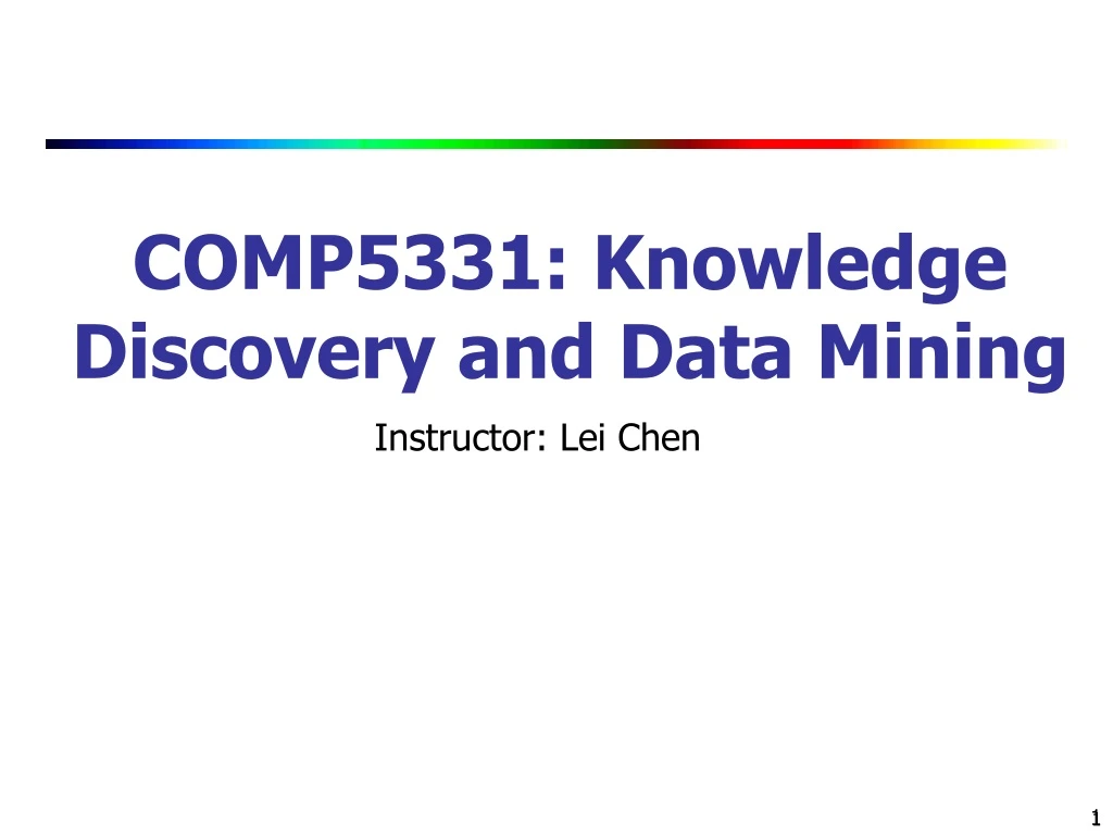 comp5331 knowledge discovery and data mining