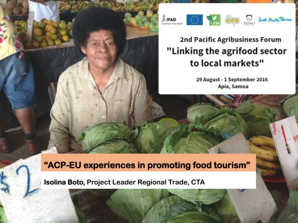 “ ACP-EU experiences  in  promoting food tourism”