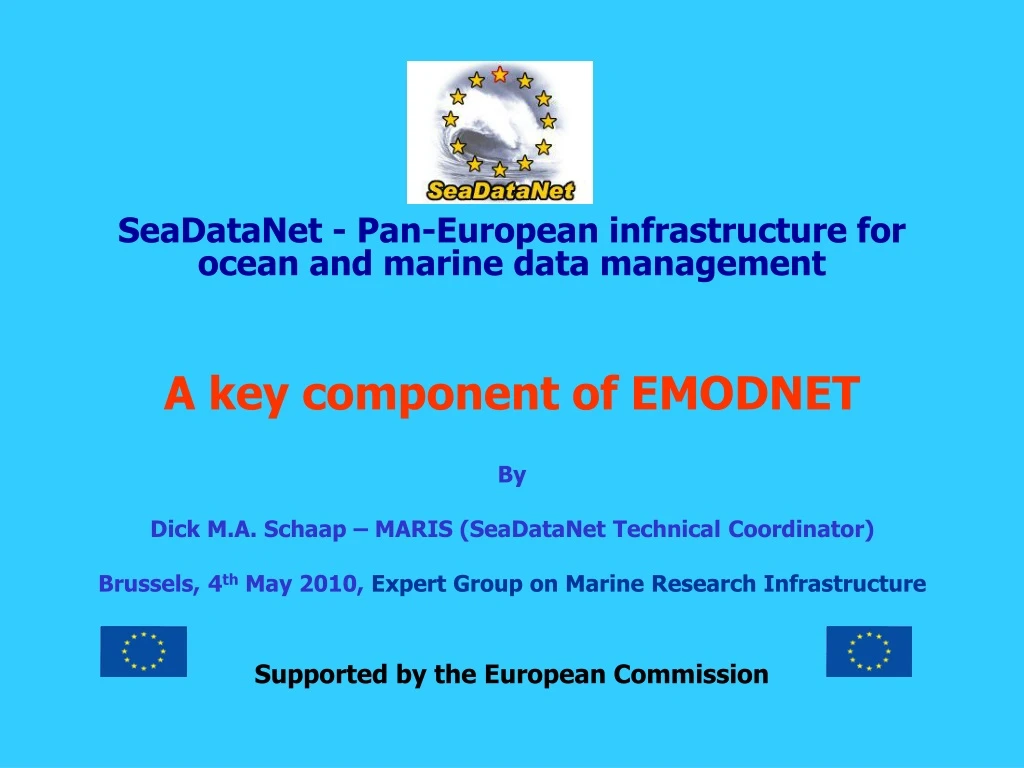 seadatanet pan european infrastructure for ocean