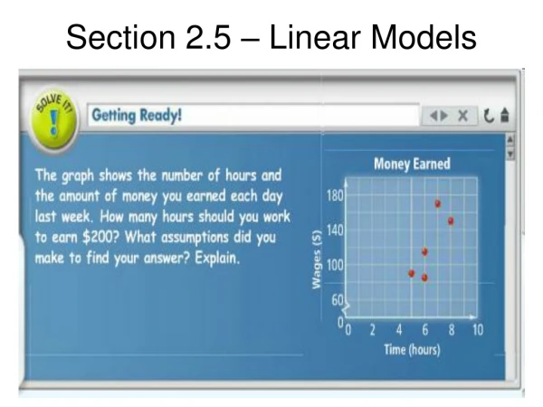 Section 2.5 – Linear Models