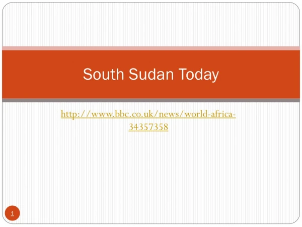 South Sudan Today