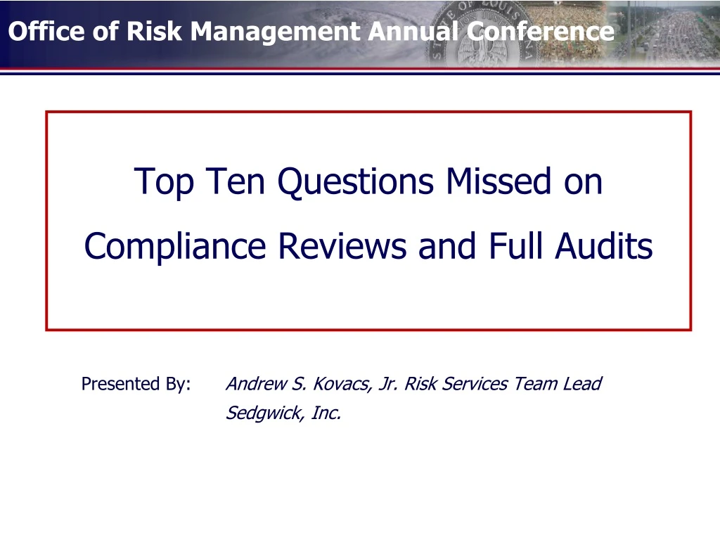 top ten questions missed on compliance reviews and full audits