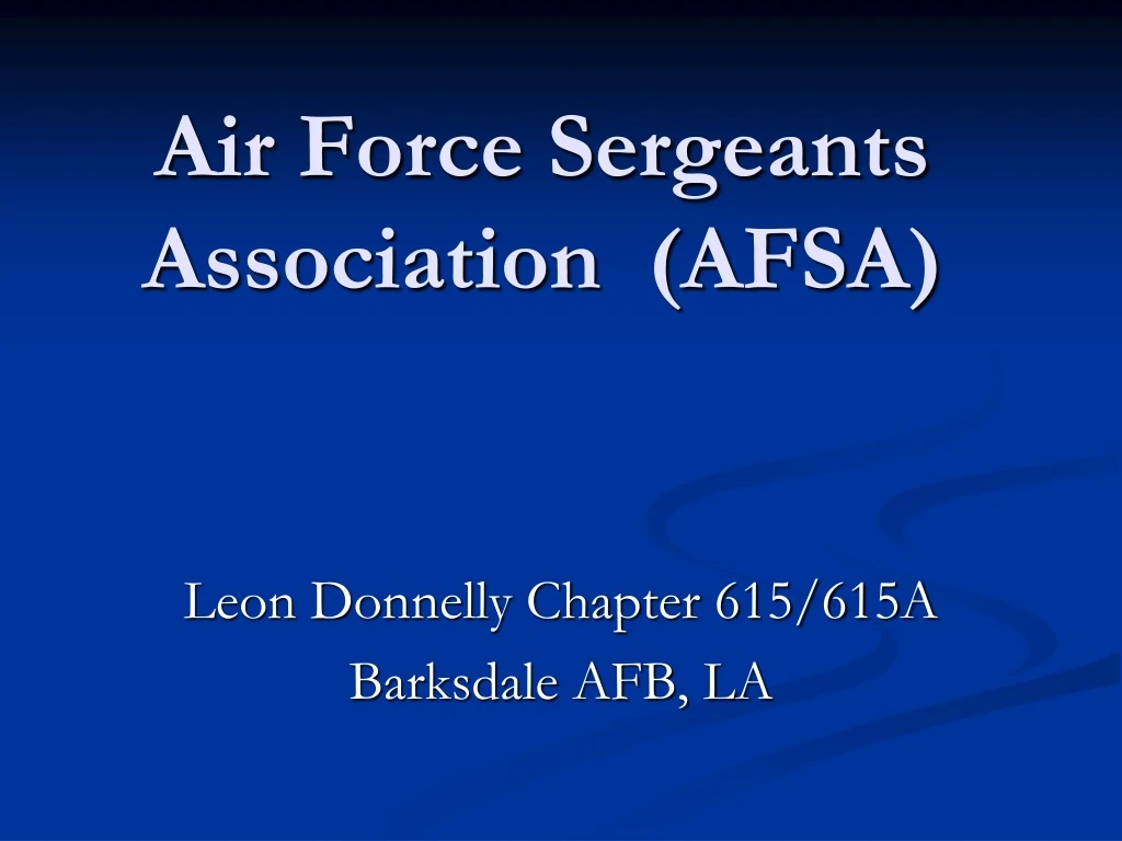 air force sergeants association afsa