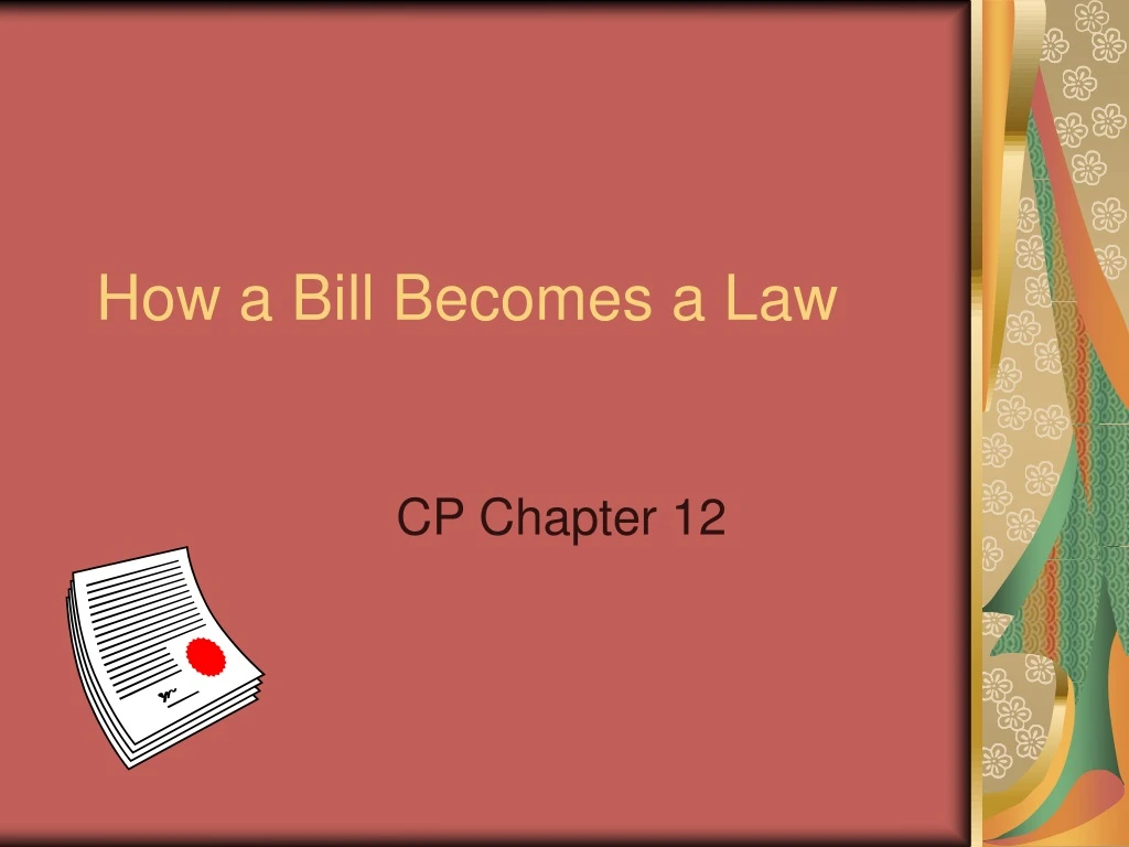 how a bill becomes a law