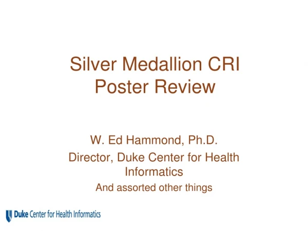 Silver Medallion CRI  Poster Review