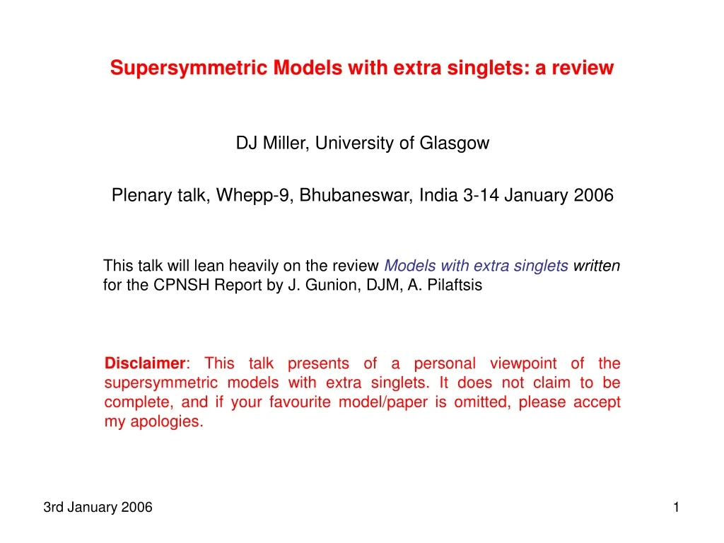 supersymmetric models with extra singlets a review