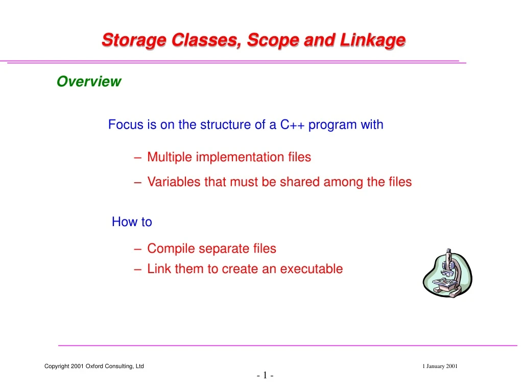 storage classes scope and linkage