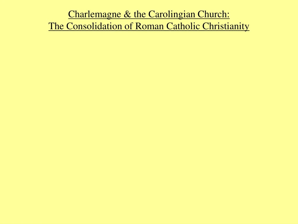 charlemagne the carolingian church