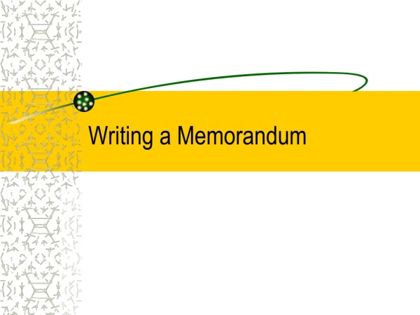 Writing a Memorandum